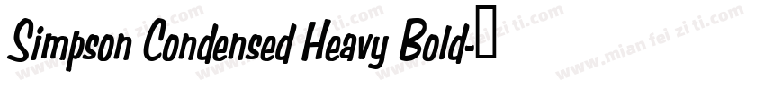 Simpson Condensed Heavy Bold字体转换